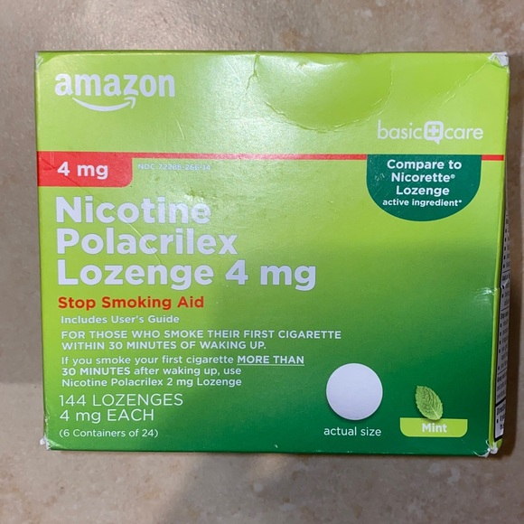 Nicotine 4mg 144 Lozenges w/ 6 Containers of 24 pcs Am@zon Mint Flavor Exp04/27 - Picture 1 of 6